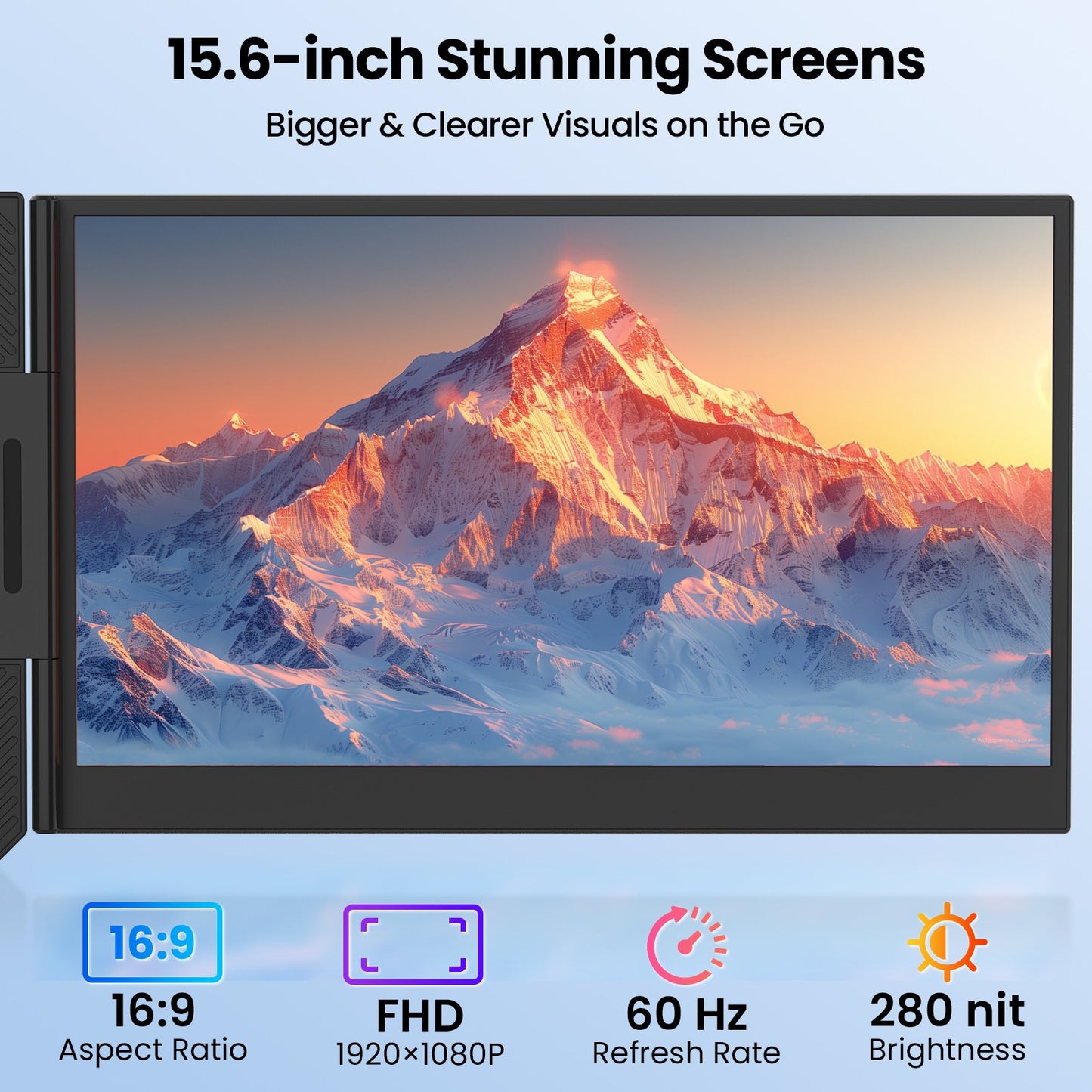 Tlscon 15.6 Laptop Screen Extender, Dual 1080P IPS Displays, Triple Laptop Monitor Extender fits for 13-17.3-Inch Laptops, Plug and Play with Windows, Mac and Android