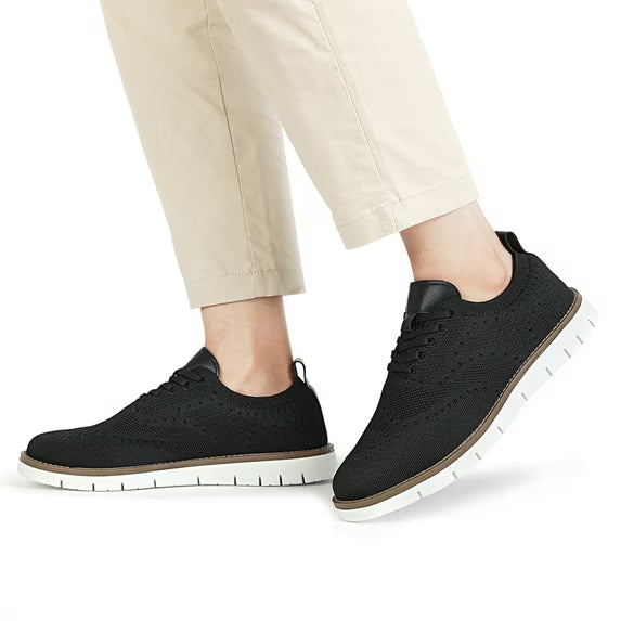 Fidabo Men's Fashion Casual Walking Shoes Dress Oxfords Lightweight Mesh Business Work Sneakers Work Lightweight Soft Sole