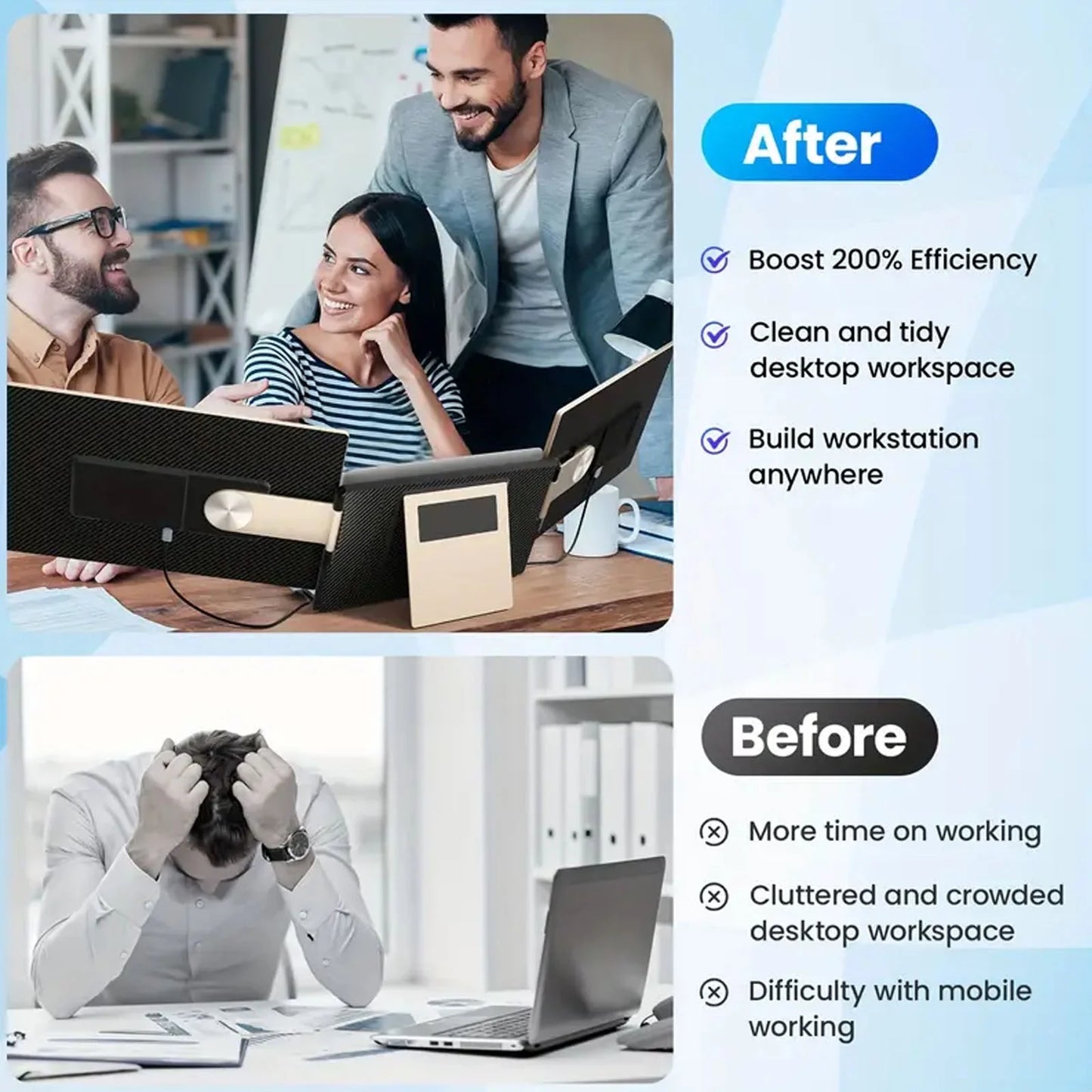 TIscon Portable Monitor, Triple Extension 15.6 inch Laptop Screen Extender with Speakers, FHD 1080P IPS Dual Display Extension Compatible With Windows Chrome Linux Android Xbox Switch