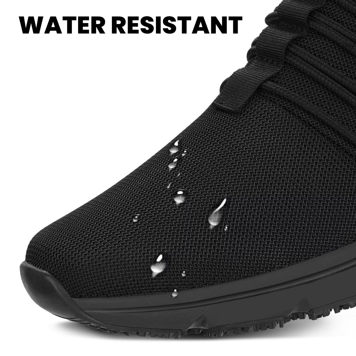 Fidabo Men's Non-Slip Work Shoes Waterproof Chef Shoes for Kitchen Restaurant Hospital Staff Lightweight Walking Sneakers Breathable and Easy-Clean Slip-On Design
