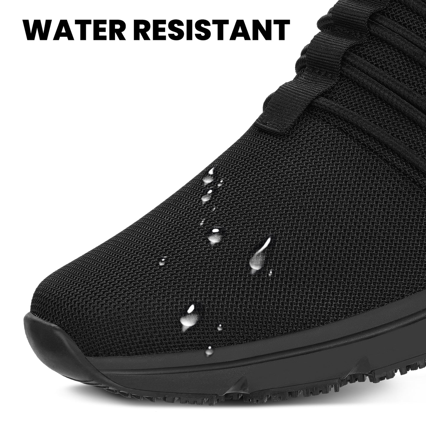 Fidabo Men's Non-Slip Work Shoes Waterproof Chef Shoes for Kitchen Restaurant Hospital Staff Lightweight Walking Sneakers Breathable and Easy-Clean Slip-On Design