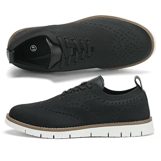 Fidabo Men's Fashion Casual Walking Shoes Dress Oxfords Lightweight Mesh Business Work Sneakers Work Lightweight Soft Sole