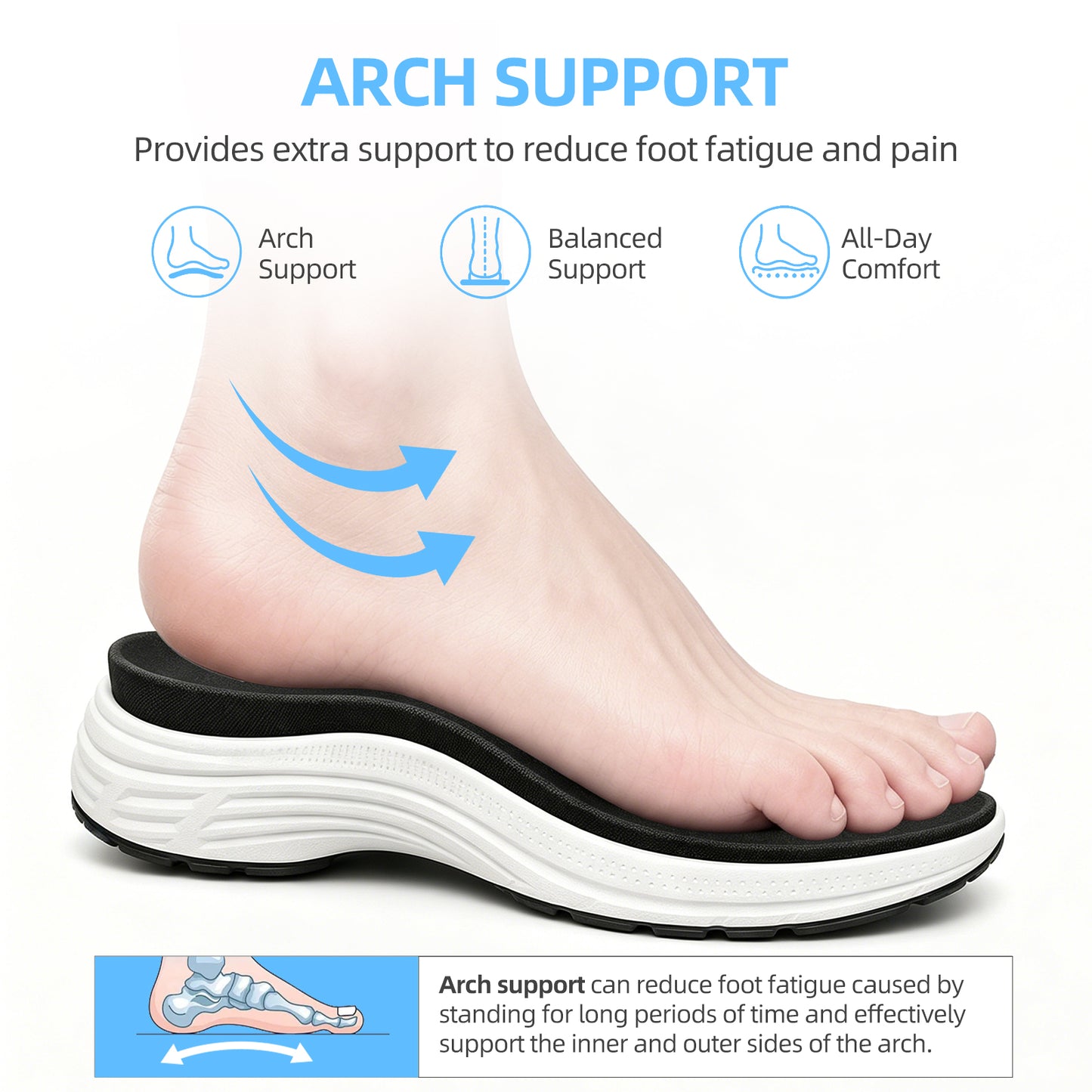 Fidabo Wide Toe Box Walking Shoes for Women, Zero Drop Arch Sneakers, Breathable Cushioned & Non-Slip, Sports Shoes for Running, Tennis, & Fitness
