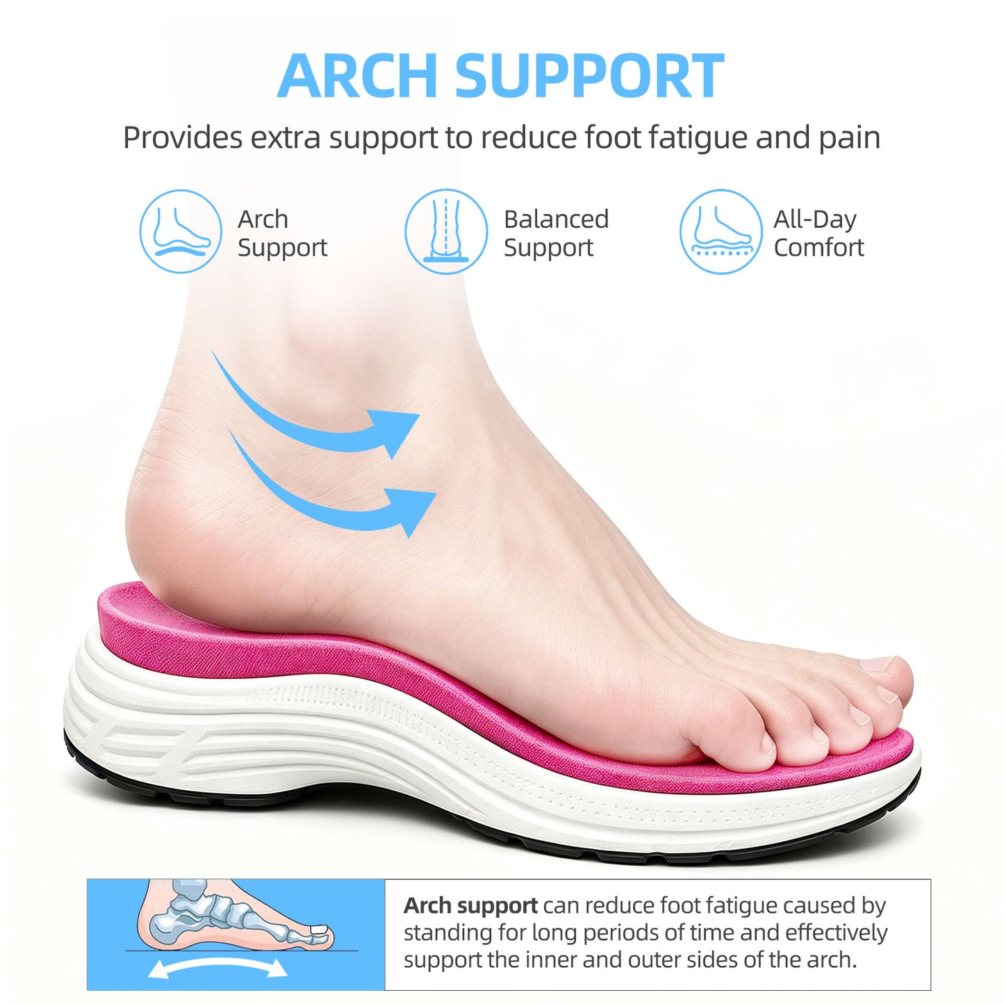 Fidabo Wide Toe Box Walking Shoes for Women, Zero Drop Arch Sneakers, Breathable Cushioned & Non-Slip, Sports Shoes for Running, Tennis, & Fitness