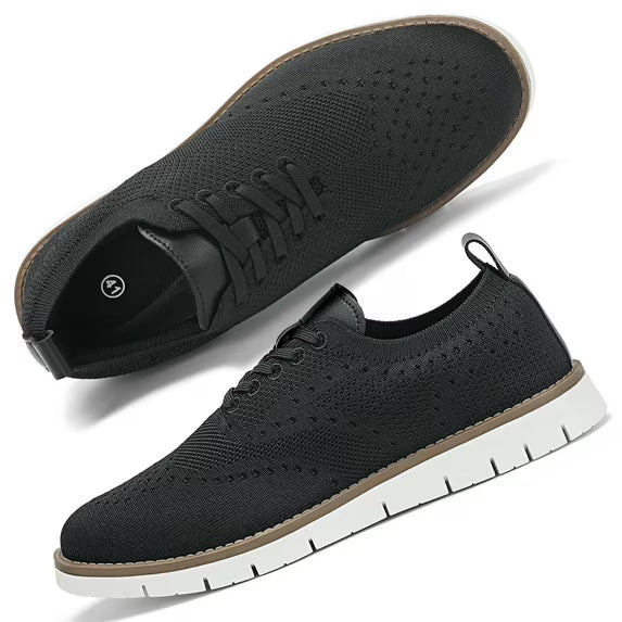Fidabo Men's Fashion Casual Walking Shoes Dress Oxfords Lightweight Mesh Business Work Sneakers Work Lightweight Soft Sole