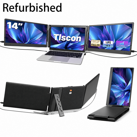 Tlscon Laptop Screen Extender, 14-Inch 1080P FHD IPS Screen, Screen Extender for Laptop, Fit 13-17.3-Inch Laptops Screen, Plug and Play for Windows, Mac, Chrome OS, Android and Switch